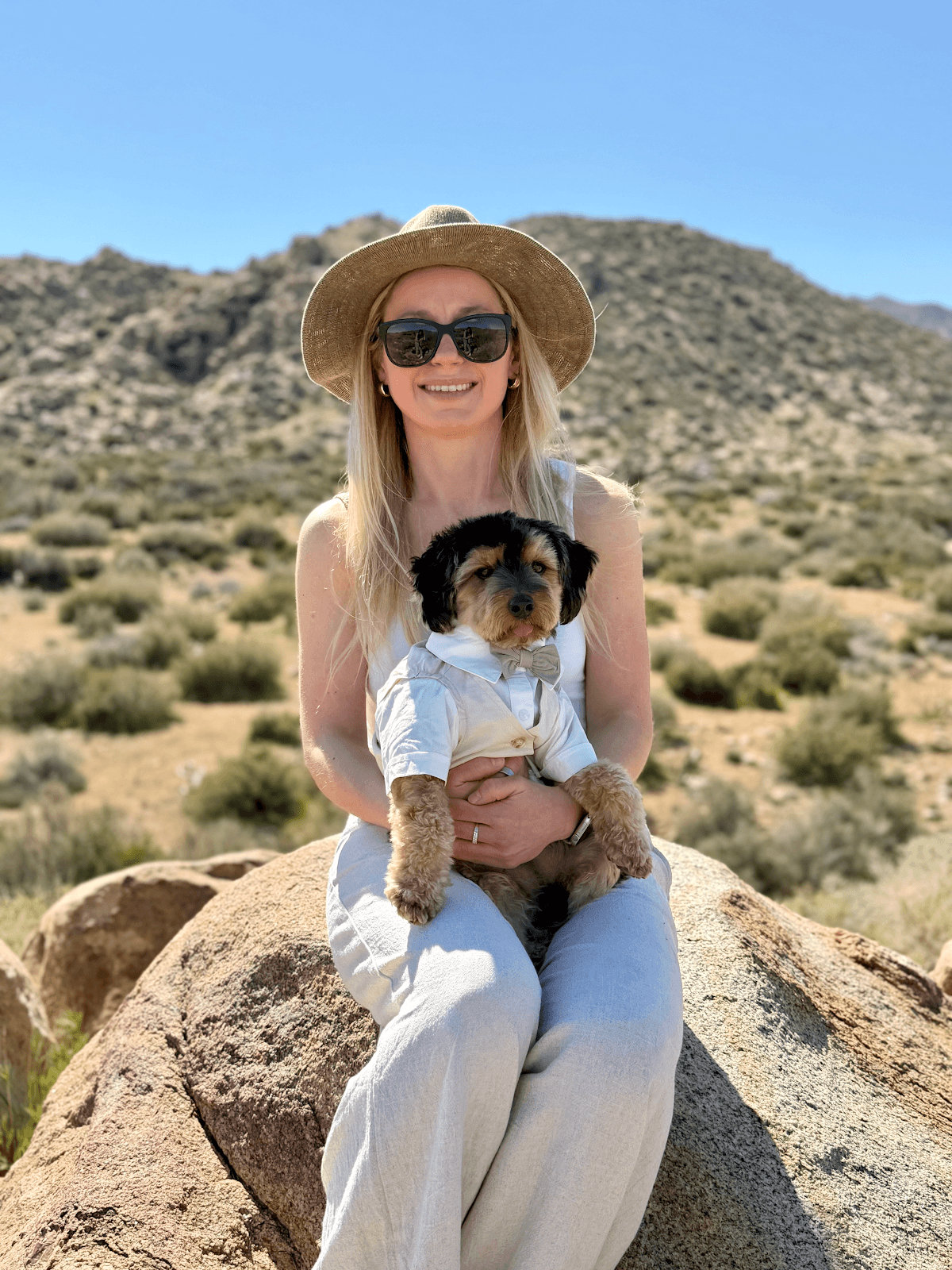 Alexis with an animal companion